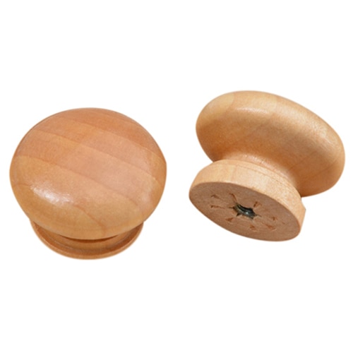 12Pcs ü   ÷   ڵ   /12Pcs Replacement Pot Wood Color Round Shape Handle Wood Drawer Knobs